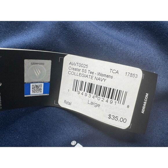 2/$30 Adidas Large Navy Rice University Creator Tee - Picture 10 of 14